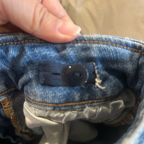 Flying Monkey Blue Distressed Jean Shorts Size 12 - Picture 9 of 14